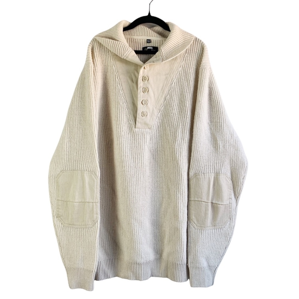 National Geographic 100% Wool Elbow Patch Sweater XL
